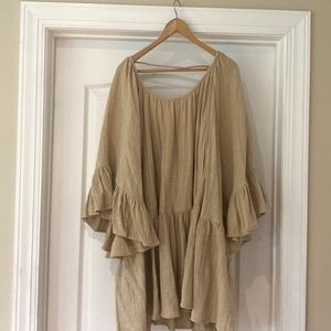 Myrah Peñaloza Cotton Brida Gown in Spring Clay